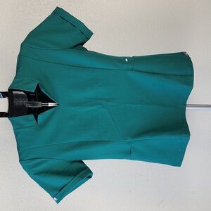 Figs Inala Slim Scrub Top Green Size S